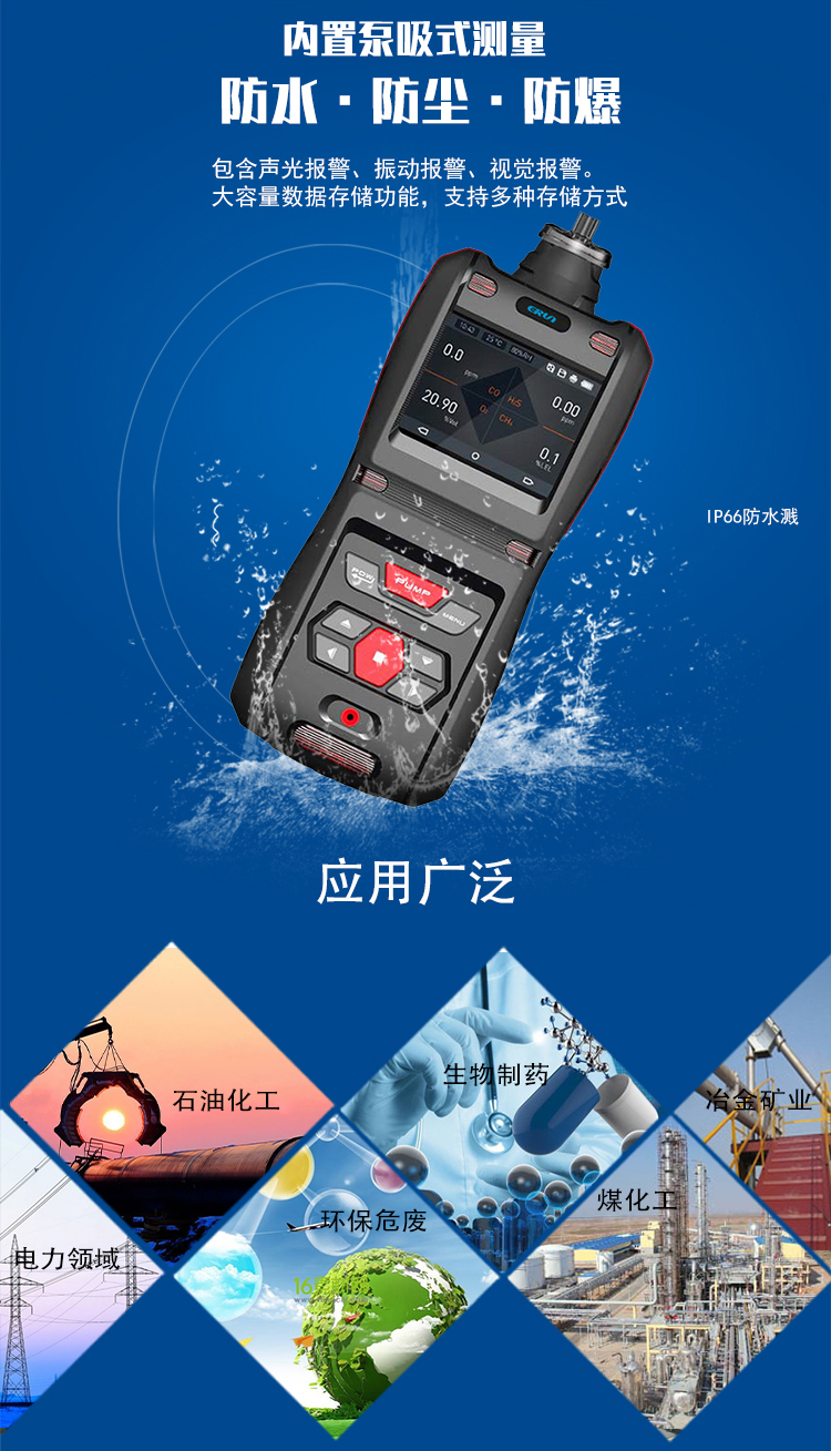 便攜泵吸式2-戊酮(甲基丙基酮)氣體檢測報警儀