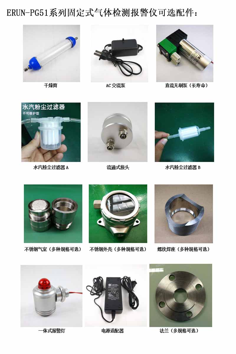 無線傳輸移動式六合一氣體濃度檢測攝像儀可選配件